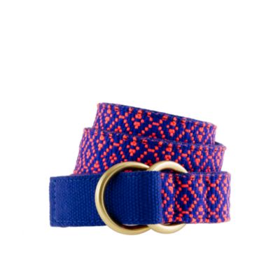 Woven webbing belt