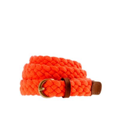 Braided rope belt
