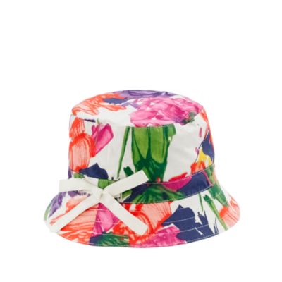 Girls' bucket hat in garden floral