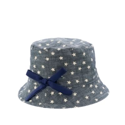 Girls' bucket hat in twinkle chambray