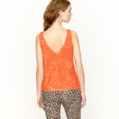 Collection persimmon sequin tank