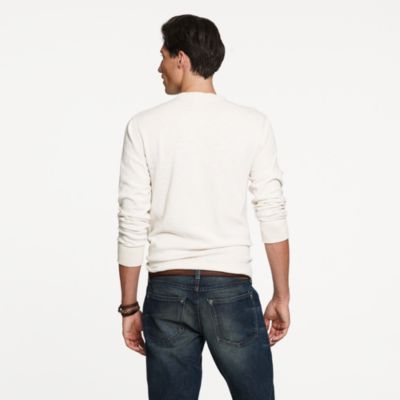 Wallace &amp; Barnes 16/20s heavyweight henley in slim fit