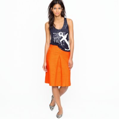 Front pleat skirt