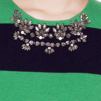 Crystal necklace sweater