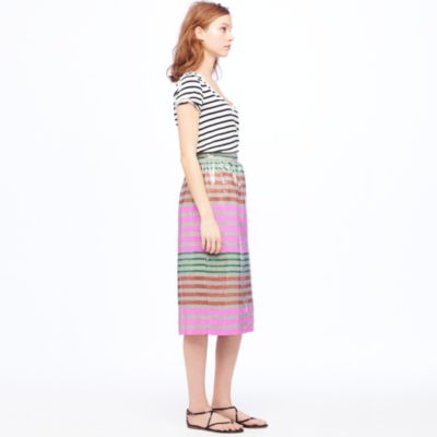 Collection Sequin-stripe midi skirt