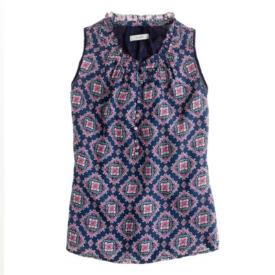 Sera top in medallion paisley