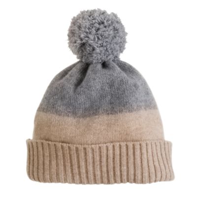 Girls' cashmere colorblock sparkle hat