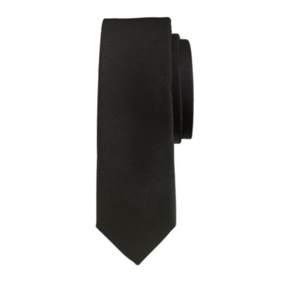 Boys' silk tie in black