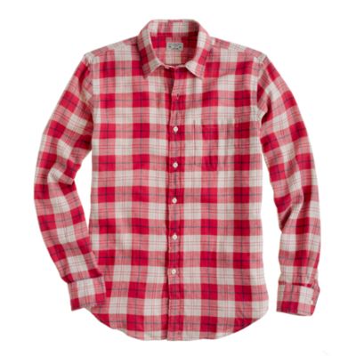 Summerweight twill shirt in Yarmouth plaid
