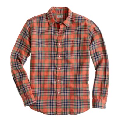 Summerweight twill shirt in Bramber plaid