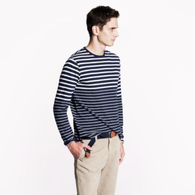 Long-sleeve heavyweight tee in variegated stripe