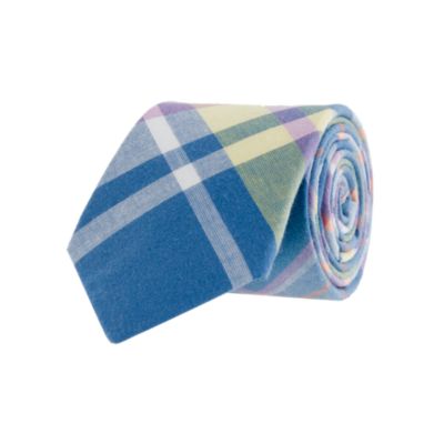 Boys' Indian cotton tie in Shepley plaid