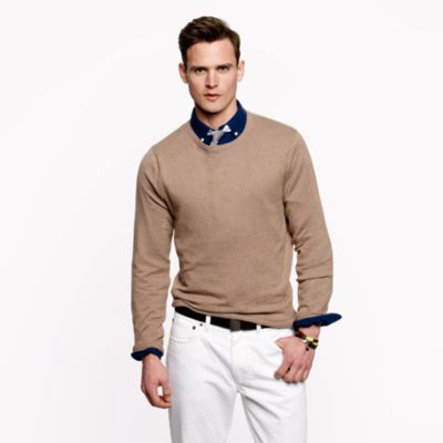 Slim cotton-cashmere crewneck sweater