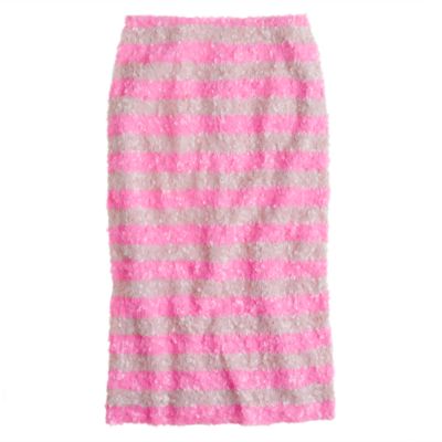Collection pencil skirt in swirled sequin stripe