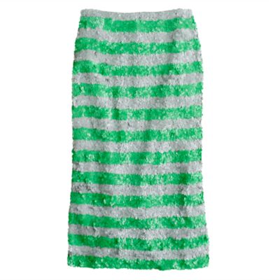 Collection pencil skirt in swirled sequin stripe