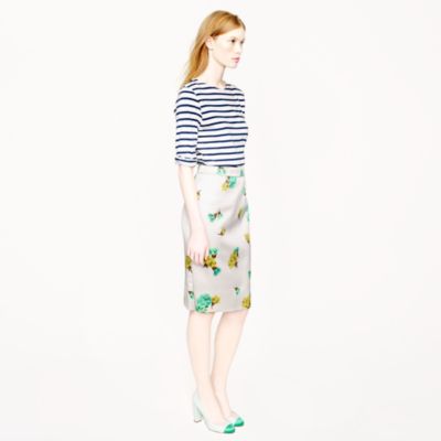 Collection No. 2 pencil skirt in tossed carnations