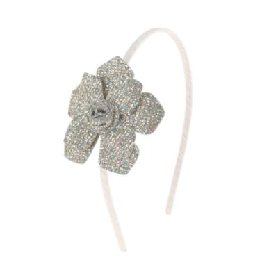 Girls' glitter flower headband