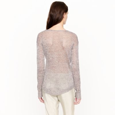 Linen sparkle scoopneck sweater
