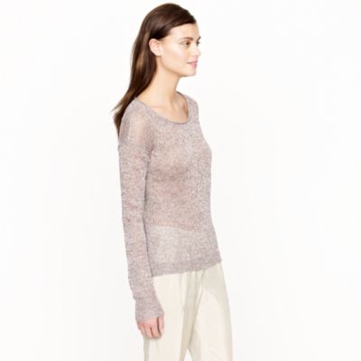 Linen sparkle scoopneck sweater