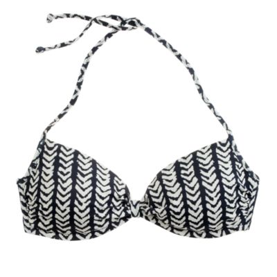 Herringbone stripe halter top