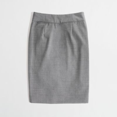 Factory pencil skirt in lightweight wool