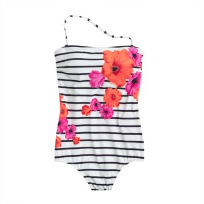 Floral stripe bandeau tank
