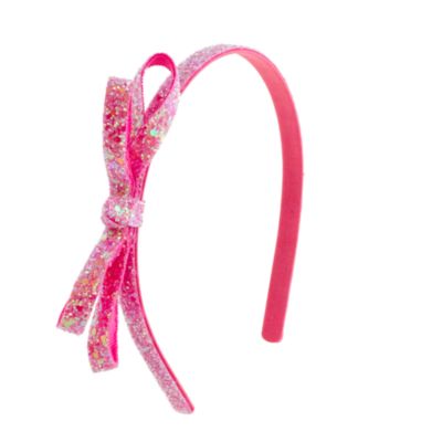 Girls' glitter headband with bow