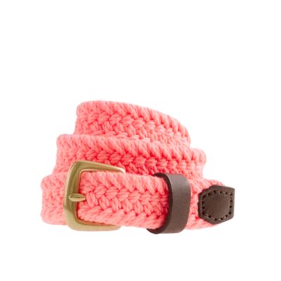 Girls' neon braided belt