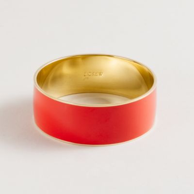 Wide hand-enameled bangle