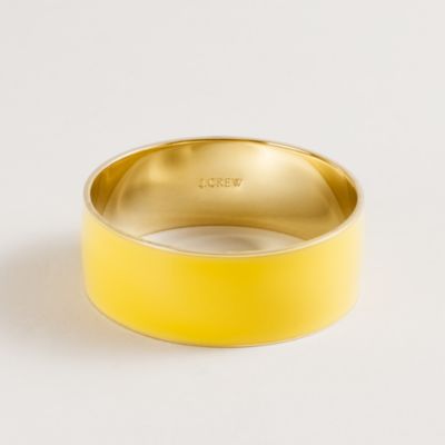 Wide hand-enameled bangle