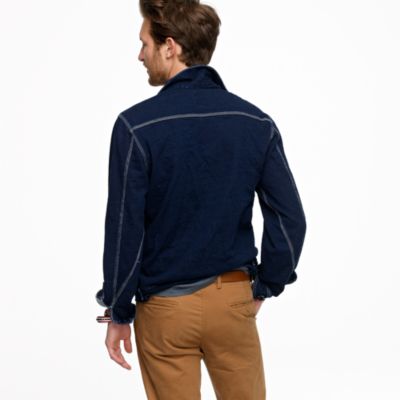 Wallace & Barnes Walker indigo fleece jacket