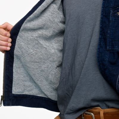 Wallace & Barnes Walker indigo fleece jacket