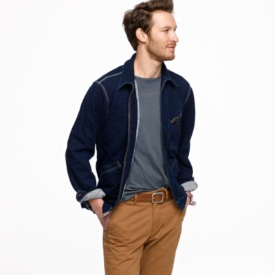 Wallace & Barnes Walker indigo fleece jacket