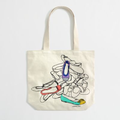 Factory girls' graphic canvas tote