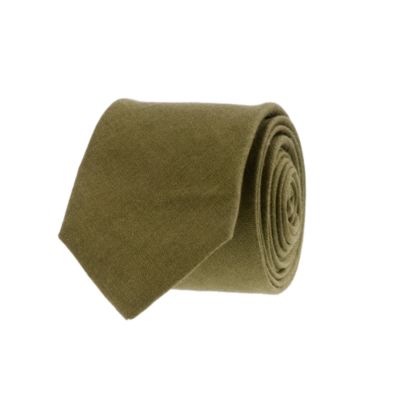 Solid linen tie
