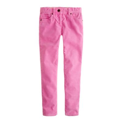 Girls' garment-dyed stretch toothpick cord