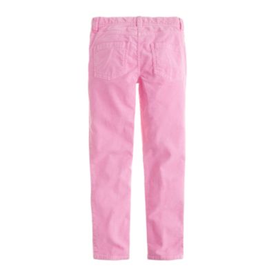 Girls' garment-dyed stretch toothpick cord