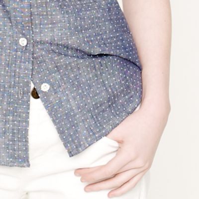 Perfect shirt in chambray polka dot
