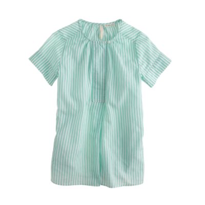 Girls' button tunic in candy stripe