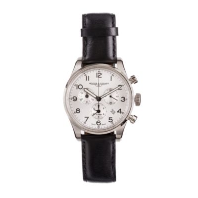 Mougin & Piquard&trade; for J.Crew chronograph watch in silver