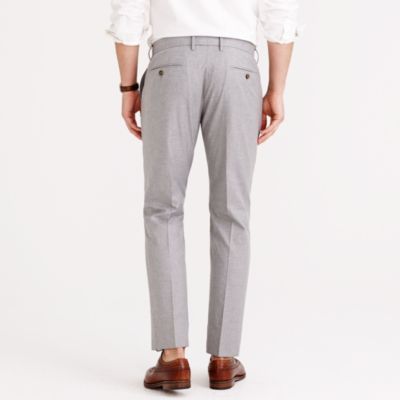 Bowery slim in heather cotton twill