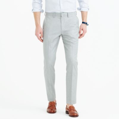 Bowery slim in heather cotton twill