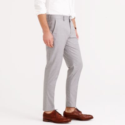 Bowery slim in heather cotton twill