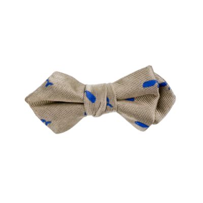Boys' embroidered whale silk bow tie