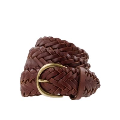 Braided leather boyfriend belt