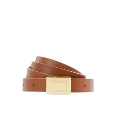 Skinny plaque belt