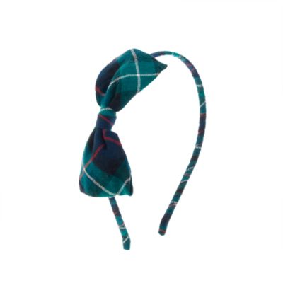 Girls' tartan bow headband