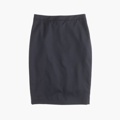 Petite pencil skirt in pinstripe Super 120s