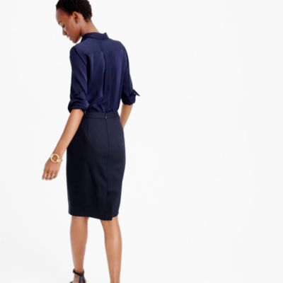 Pencil skirt in pinstripe Super 120s