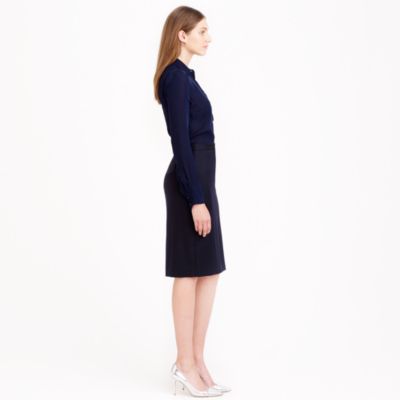 Pencil skirt in pinstripe Super 120s